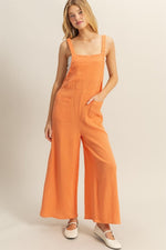 Gauze Jumpsuit Cover Up