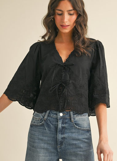 Tie Front Blouse