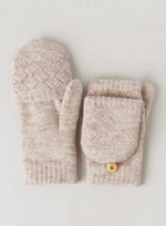 Solid Knit Convertible Gloves