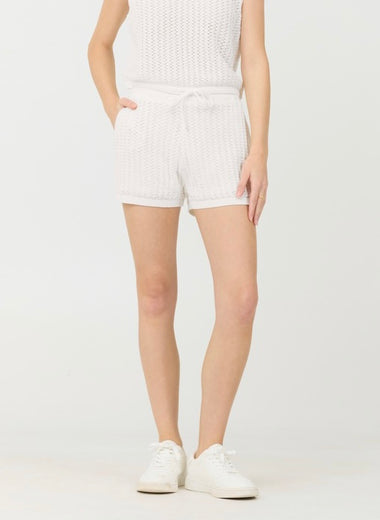 Summer White Crochet Shorts