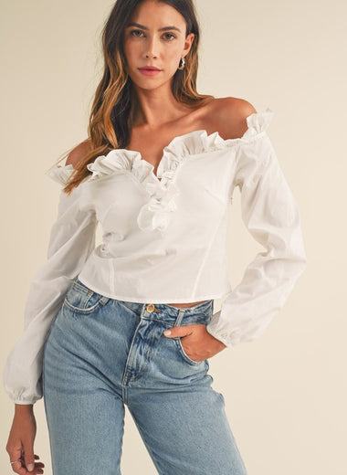 Ruffled off Shoulder Top
