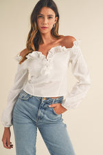 Ruffled off Shoulder Top
