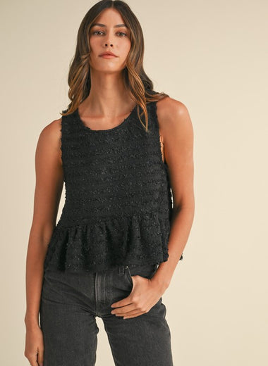 Frayed Babydoll Top