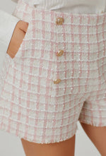 Charleston Pink Tweed Shorts